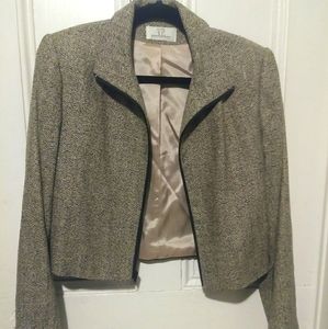 Hand woven silk and tweed blazer